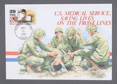 MayfairStamps US FDC 1993 Washington DC Military Medics World War II Fleetwood F - Image 1 of 2