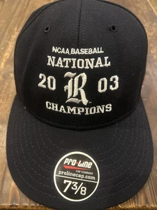 Vintage NWT Pro Line Rice University Owls 2003 National Champs Fitted Hat 7 3/8 - Picture 1 of 3