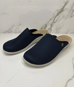 Fly Flot Mule Womens 39/8 Blue Mesh Clogs Anatomic Anti Shock Made in Italy - Picture 1 of 7