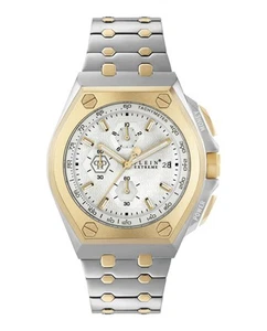 Philipp Plein Mens Plein Extreme Two Tone 44mm Bracelet Fashion Watch - Picture 1 of 4