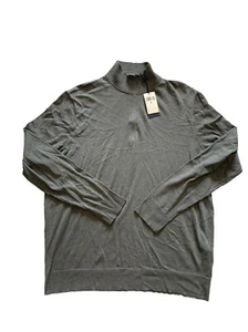 Polo Ralph Lauren Mens Gray Long Sleeve Half Zip Pullover XL 100% Cotton NWT - Picture 1 of 9