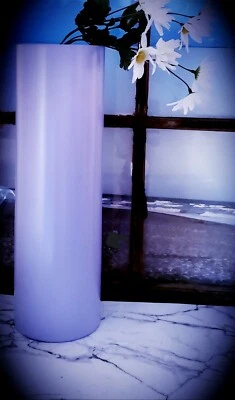 Purple Floor Vase 16 inch/Purple Glass Floor Vase Hand Painted/Lavender Vase - Image 1 of 4