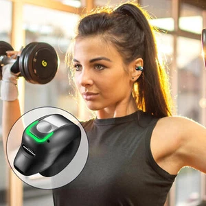 NEW Wireless Bluetooth Earclip Earphones Noise Reduction Sports Headphones - Picture 1 of 17