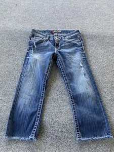 BKE Denim Sabrina Womens Size 27 Medium Wash Low Rise Capri - Picture 1 of 12