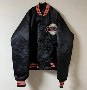 Vintage San Francisco Giants MLB Chalk Line Satin Jacke Schwarz Herren Größe M - Bild 1 von 5
