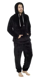 Pigiama uomo in pile con cappuccio aderente termico lounge felpa con cappuccio set inverno regalo - Foto 1 di 30