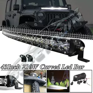 Combo de barra de luz LED curva de 43 pulgadas todoterreno barco camión SUV ATV UTE 4X4 conducción 44 - Imagen 1 de 14