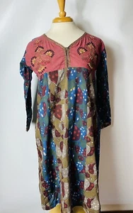 Unbranded Bohemian Hippie Dress Embroidered Cotton - Picture 1 of 8