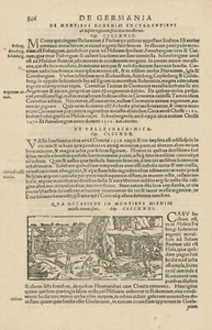 Mining & metalworking in Meissen, Saxony. SEBASTIAN MÜNSTER 1572 old print - Picture 1 of 1