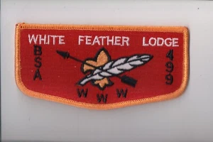 Lodge 499 White Feather S-9b OA flap - Picture 1 of 1