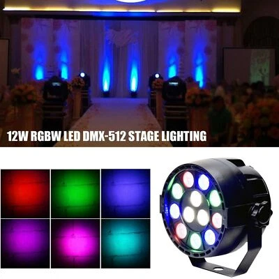 12W RGBW LED DMX-512 Stage Lighting Laser Strobe Projector Party DJ Disco Lamp - Image 1 of 4