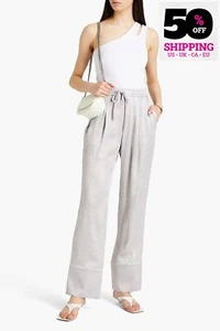 PVP 320€ HELMUT LANG Pantalón Pierna Ancha Talla M Efecto Arrugado Tiro Alto - Imagen 1 de 5