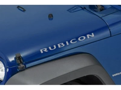 07-19 JEEP WRANGLER JK RUBICON RADIANTE PLATA CAPUCHA CALCOMANÍA PEGATINA NUEVO OEM MOPAR Foto 1 de 4