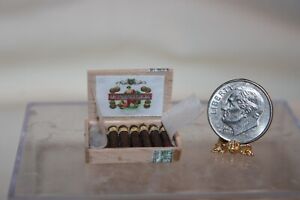 Miniature Dollhouse Artist Replica 1920s Box La Preferencia Cuban Cigars 1:12 