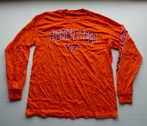 Camisa Virginia Tech Hokies, manga larga, naranja, talla grande (L), fanáticos, 8/10 - Imagen 1 de 19