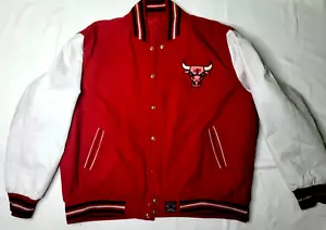 Chicago Bulls JH Design Wendejacke zweifarbig Wolle und Leder Gr. 4X Vintage - Bild 1 von 18