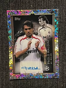 STICKER TOPPS UEFA 2023/24 GOAT SIGNATURE PAOLO MALDINI MILAN AC # 733 - Imagen 1 de 2