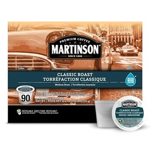 Martinson Classic Medium Roast Coffee, Keurig K-Cup Brewer Compatible Pods, 90ct - Picture 1 of 7