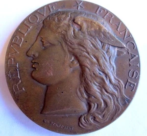 MARIANNEMEDAL BY PONSCARME / ANNECY / 1892 / GIVEEN BY MINISTRE Bronzemedaille / N.127 - Bild 1 von 2