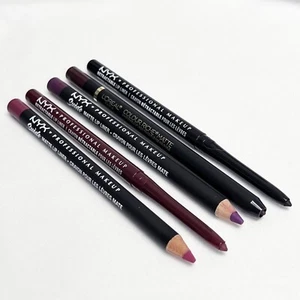 5 NYX L’Oreal Burgundy Plum Lip Liner Set of 5 Burgundy, Black & Plum Shades NEW - Picture 1 of 5