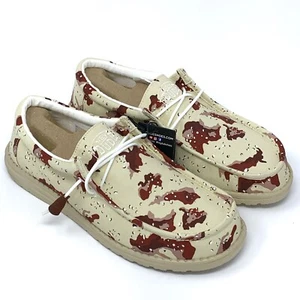 Hey Dude Wally Camouflage Desert Camo Beige Men Shoe Slip-On Loafers Men's Sz 10 - Picture 1 of 10