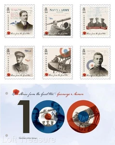 Guernsey Stamps: "Great War Stories - Guernsey Airmen" Presentation Pack 2017 - Picture 1 of 6