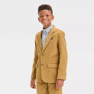 Boys' Corduroy Suit Jacket - Cat & Jack Brown 12 Husky - Picture 1 of 3