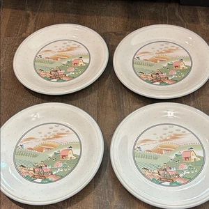 4er Set Studio Nova Homecoming - Bauernhaus Speiseteller Kuh Landhaus - Kern - Bild 1 von 6