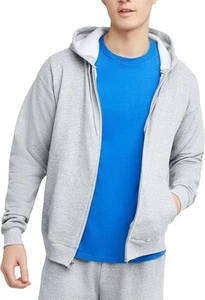 Men's Zip-Up Hoodie Fleece Full-Zip Hoodie for Men Hooded Sweatshirt - Picture 1 of 21