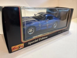 Maisto 1996 Dodge Viper GTS Coupe Official Pace Car SE 1:18 scale Blue NIB - Picture 1 of 10