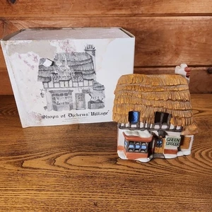 Department 56 Dickens' Village Green Grocer 1984 House Hand Painted No Light - Picture 1 of 6