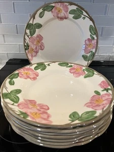 Set 4 Franciscan " DESERT ROSE " Dinner Plates By Johnson Bros England 10.75” - Picture 1 of 4