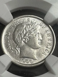 1900 Barber Dime, NGC AU Details, Free Shipping Offer, High Grade Details - Bild 1 von 3
