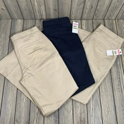 Tommy Hilfiger Niñas Uniforme Escolar Chinos Talla 14.5 Plus Caqui Azul Marino Lote 3 Clásicos Foto 1 de 4