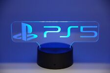 Playstation PS5 LED Edge Lit Light Up Sign W/ 16 Color Base & Remote Gameroom