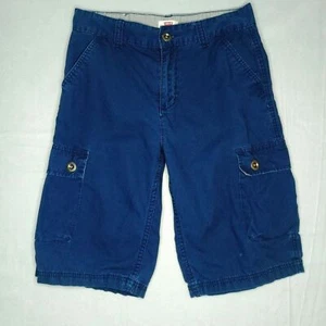 Levi's Boys Cargo Cotton Shorts Navy Blue Pockets Classic Kids Youth sz: 14 - Picture 1 of 8
