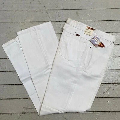 Vintage 1980s Rustler Blanco Vaquero Nwt NOS Ee.uu. 34 X 34 - Imagen 1 de 4