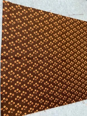 Andover Fabrics Brown Floral Print Cotton 1/4 yard x 44" Crafting Quilting... - Image 1 of 4