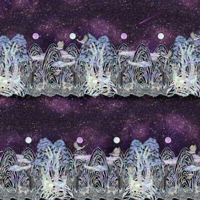 Korean Traditional Galaxy Colored Jagae Patterned Fabric made in Korea  BTHY - Image 1 of 4