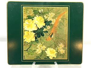 Scully & Scully Park Ave New York Tappetino Vintage Rose Gialle e Uccellino 9,25"x7,75" - Foto 1 di 4