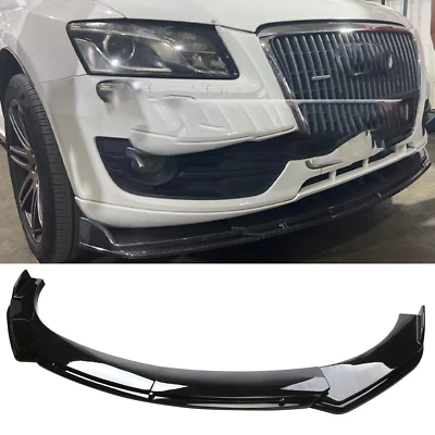 For Audi Q5 2009-202 Glossy Black Front Bumper Lip Splitter Spoiler Dual-Layer A Foto 1 de 4