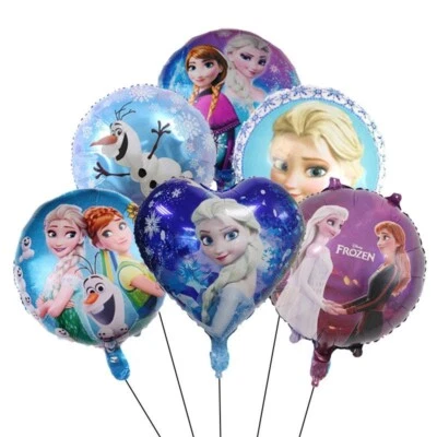 Elsa Princesa Globos Platos de Mesa Frozen Anna Fiesta de Cumpleaños Decoración Niños Belleza Foto 1 de 4