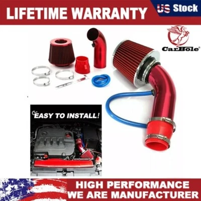 Cold Air Intake Filter Induction Kit Pipe Power Flow Hose System Car Auto Part - Image 1 of 4