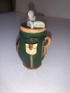 VINTAGE GOLF BAG TRINKET BOX - Picture 1 of 4