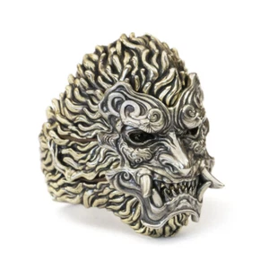Details Brass Black Myth Wukong Monkey King Biker Ring BR482C UK Size P½~Z5 - Picture 1 of 14