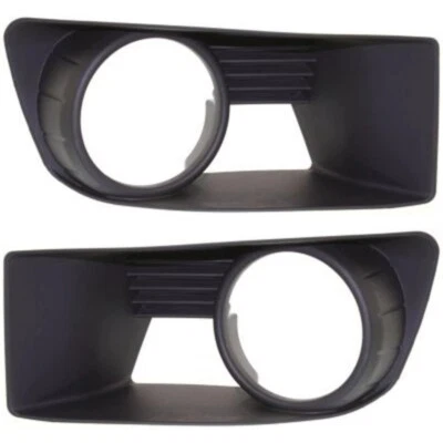 Left & Right Black Plastic 2Pc Set For 2007-2010 Dodge Caliber Fog Light Trim Foto 1 de 4