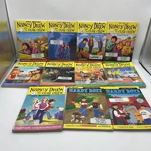 Nancy Drew and the Clue Crew by Carolyn Keene Lot of 9 Books & 2 Hardy Boys PB - Picture 1 of 7