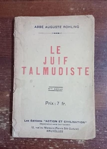 Livre Le Juif Talmudiste Auguste Rohling - Picture 1 of 3