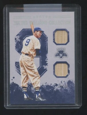 Bate usado Panini The Ted Williams Collection 2017 doble juego #ED 10/25 Medias Rojas Salón de la fama Foto 1 de 2