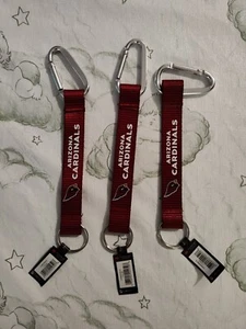 3 piece NFL Arizona Cardinals Clip On Keychain Lanyard - Picture 1 of 3